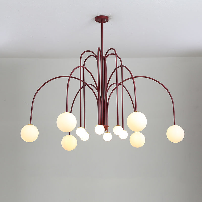 WOMO Mid Century Kronleuchter Glaskugeln im Wohnzimmer-WM2522