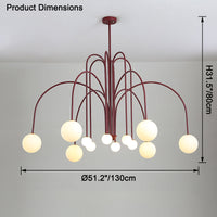 WOMO Lustre Mid-Century avec boules de verre pour salon-WM2522