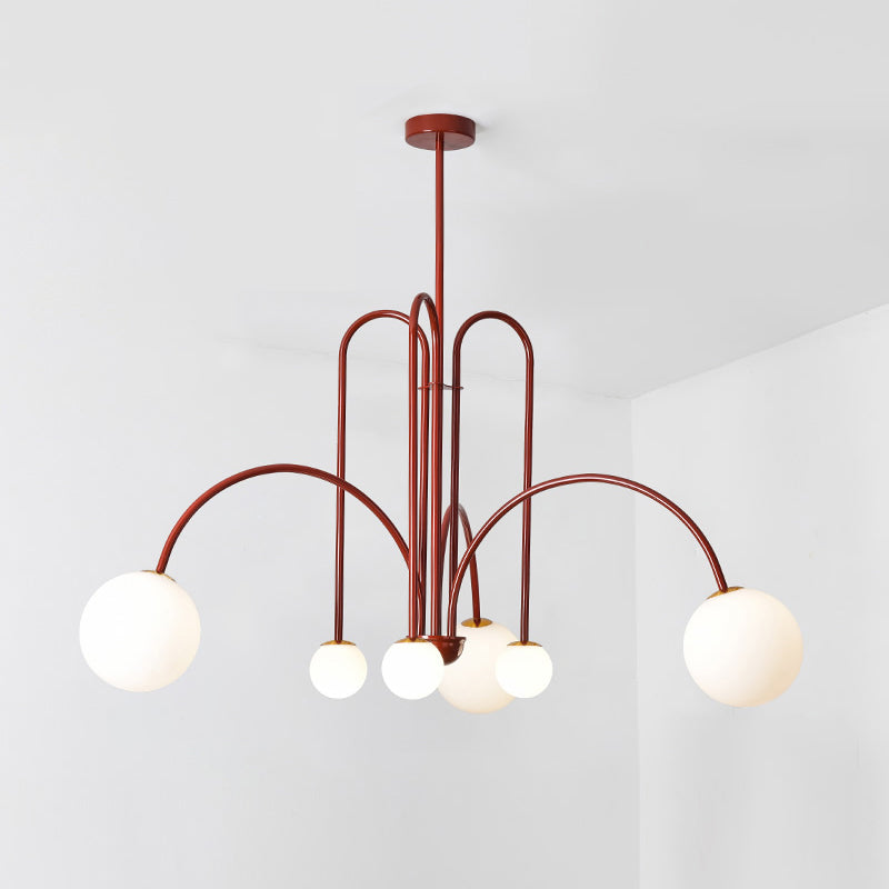 WOMO Mid Century Kronleuchter Glaskugeln im Wohnzimmer-WM2522
