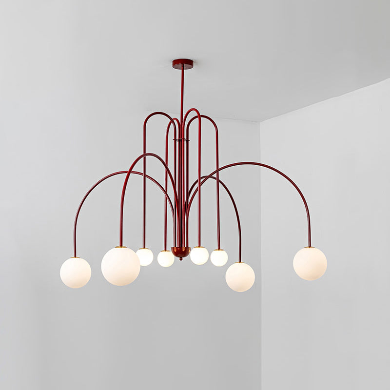 WOMO Mid Century Kronleuchter Glaskugeln im Wohnzimmer-WM2522