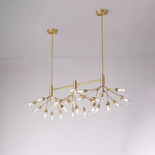 WOMO Firefly Gold Branch Linear Chandelier-WM2553