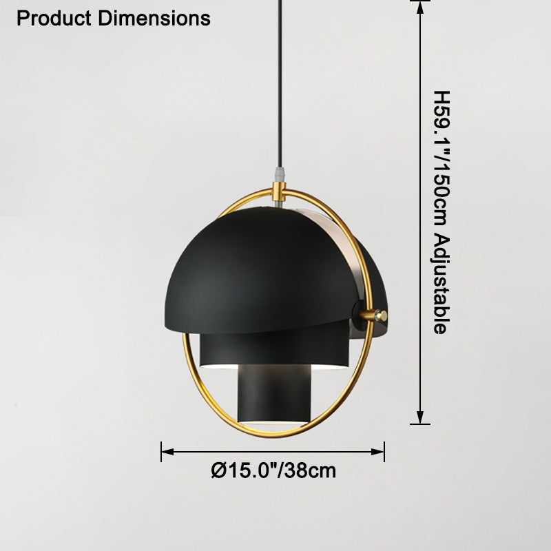WOMO Verstellbare Pendelleuchte aus Metallkugel-WM2564