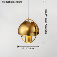WOMO Adjustable Metal Ball Pendant Light-WM2564