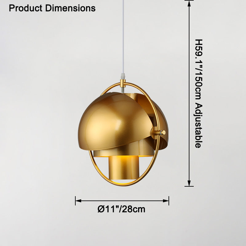 WOMO Verstellbare Pendelleuchte aus Metallkugel-WM2564