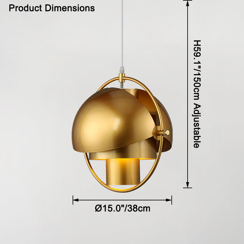 WOMO Verstellbare Pendelleuchte aus Metallkugel-WM2564