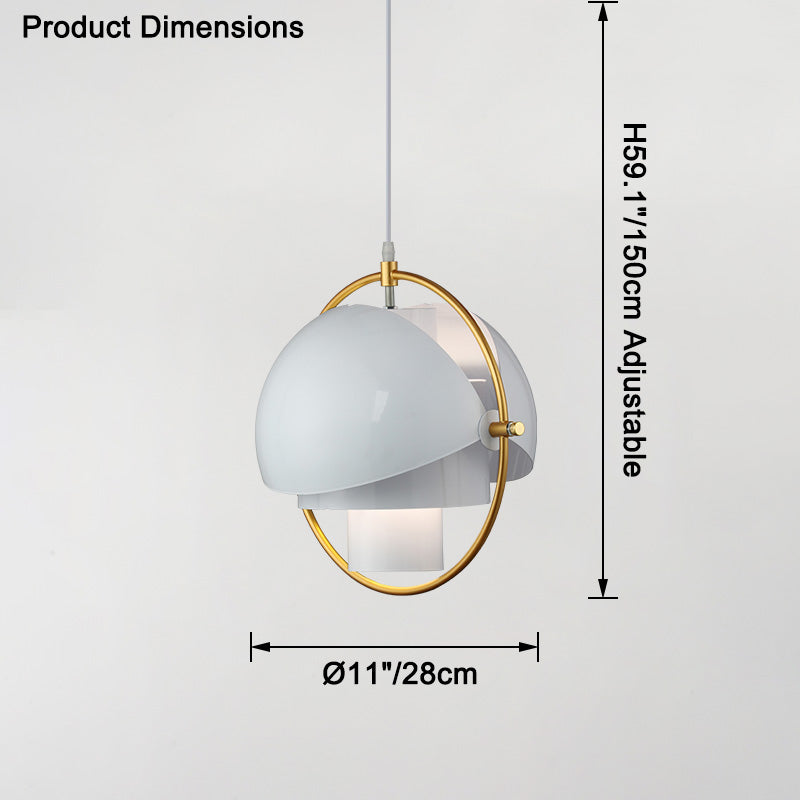 WOMO Verstellbare Pendelleuchte aus Metallkugel-WM2564