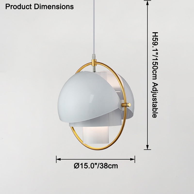 WOMO Verstellbare Pendelleuchte aus Metallkugel-WM2564