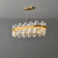 Lustre en cristal ovale WOMO Gold-WM2566