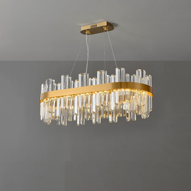 Lustre en cristal ovale WOMO Gold-WM2566