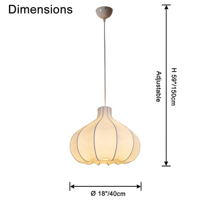 WOMO Pumpkin Silk Pendant Light-WM2568