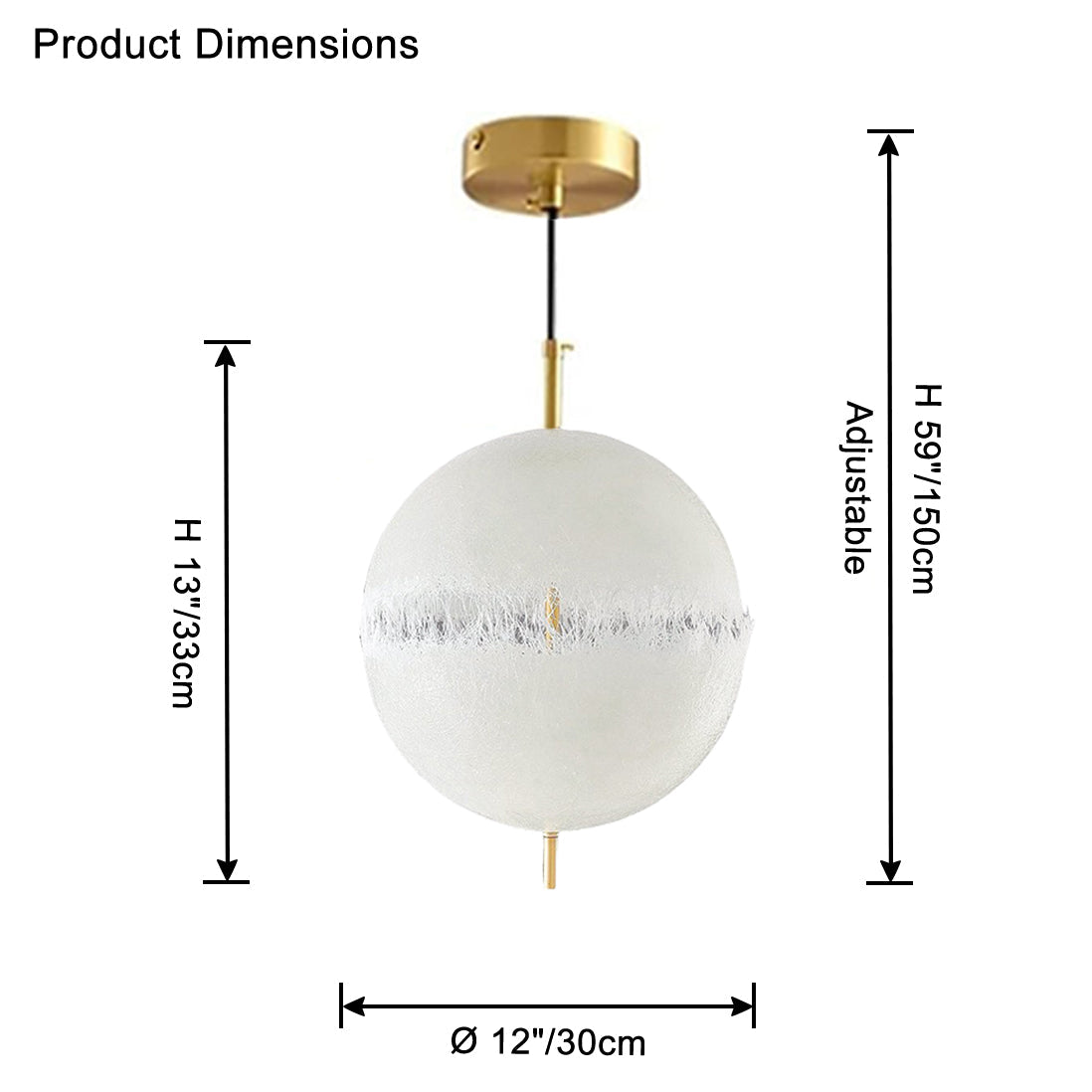WOMO Fiberglas-Globus Pendelleuchte-WM2577