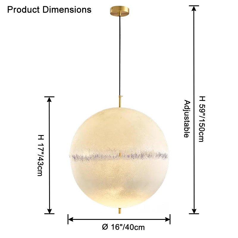 WOMO Fiberglass Globe Pendant Light-WM2577