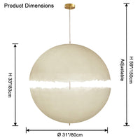 WOMO Fiberglas-Globus Pendelleuchte-WM2577