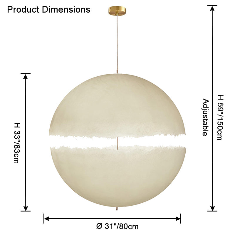 WOMO Fiberglas-Globus Pendelleuchte-WM2577