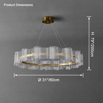 WOMO Acrylic Ring Led Chandelier-WM2604