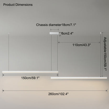 WOMO Extra Long Linear Pendant Light-WM2011