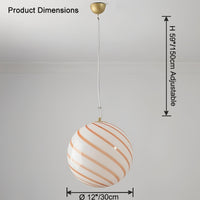 WOMO Swirl Glass Ball Pendant Light - WM2613