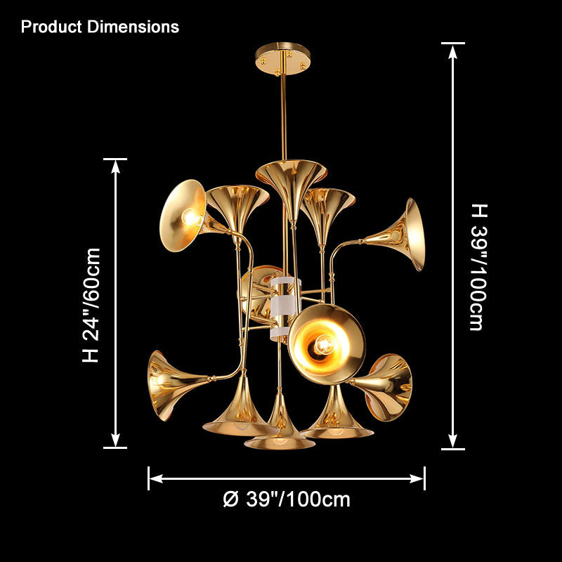 WOMO Vintage Kronleuchter Gold Wohnzimmer-WM2614