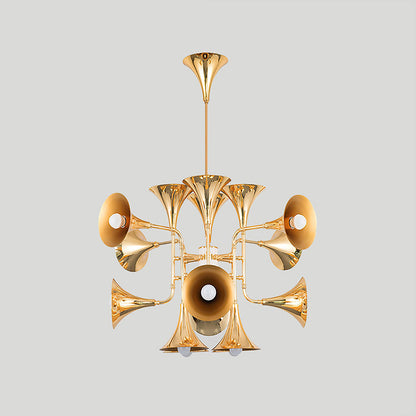 WOMO Gold Trumpet Art Deco Chandelier-WM2614