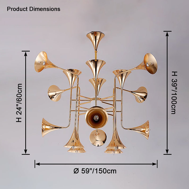 WOMO Vintage Kronleuchter Gold Wohnzimmer-WM2614