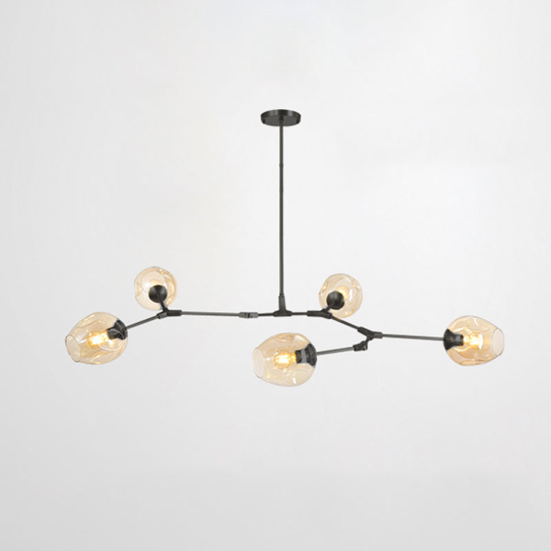 Lustre WOMO du milieu du siècle en verre coloré-WM2655