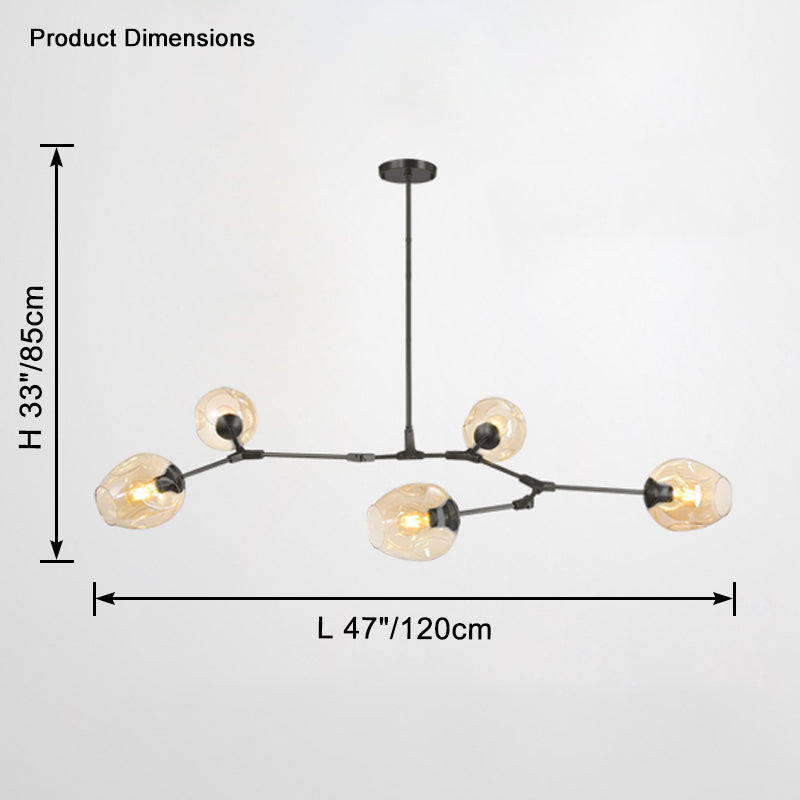 Lustre WOMO du milieu du siècle en verre coloré-WM2655