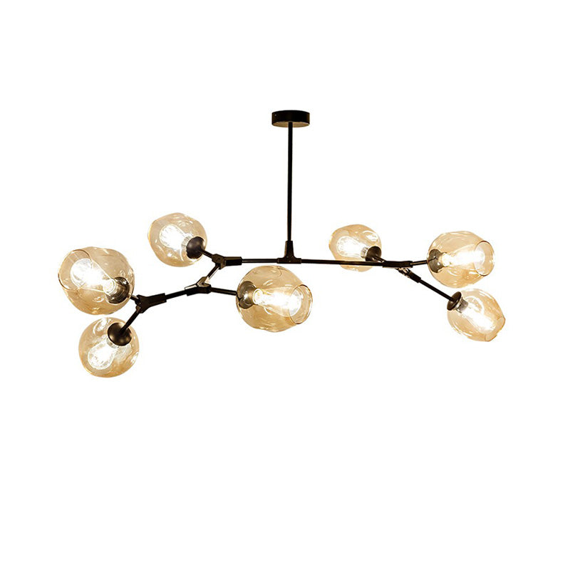 Lustre WOMO du milieu du siècle en verre coloré-WM2655