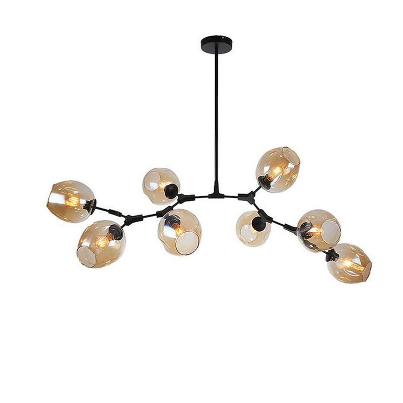 Lustre WOMO du milieu du siècle en verre coloré-WM2655