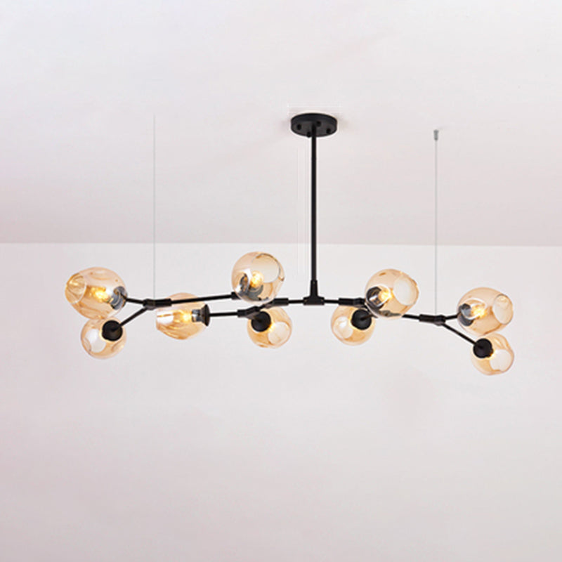 Lustre WOMO du milieu du siècle en verre coloré-WM2655