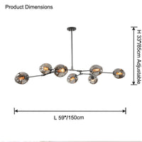 Lustre WOMO du milieu du siècle en verre coloré-WM2655