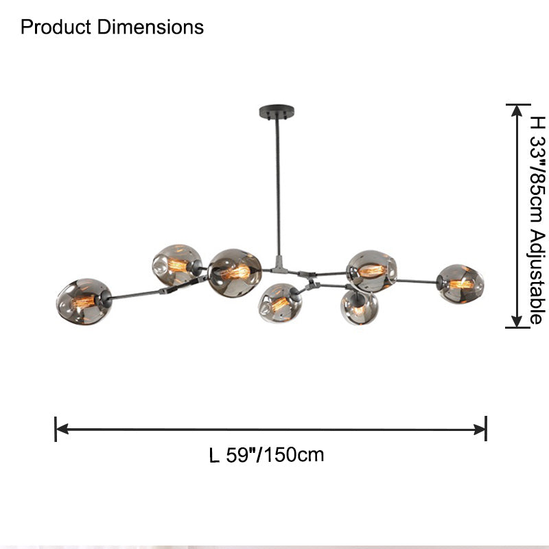 Lustre WOMO du milieu du siècle en verre coloré-WM2655