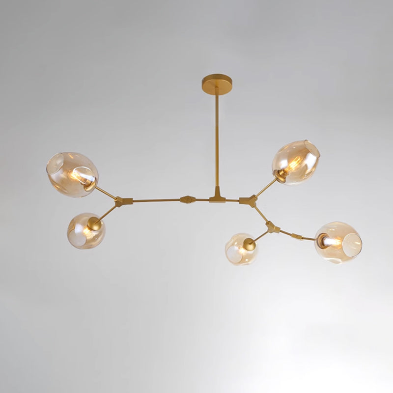 Lustre WOMO du milieu du siècle en verre coloré-WM2655