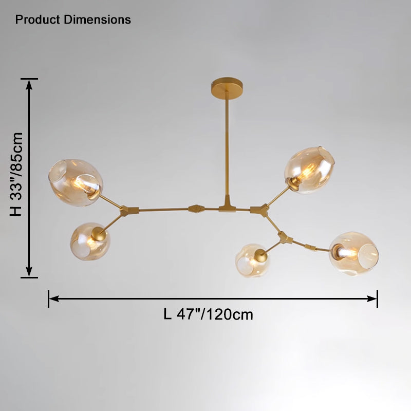 Lustre WOMO du milieu du siècle en verre coloré-WM2655