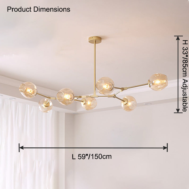 Lustre WOMO du milieu du siècle en verre coloré-WM2655