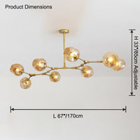 Lustre WOMO du milieu du siècle en verre coloré-WM2655
