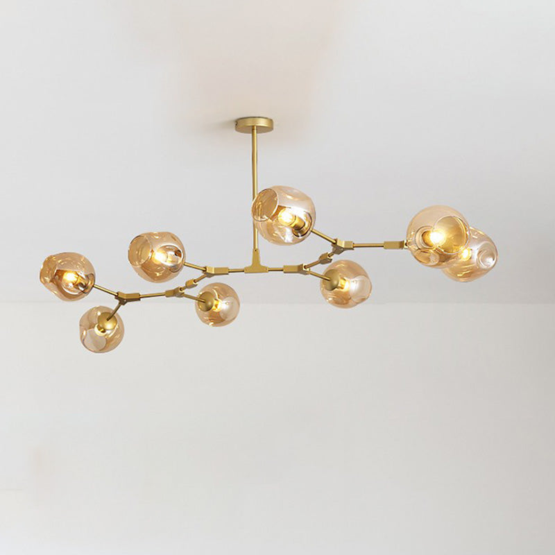 Lustre WOMO du milieu du siècle en verre coloré-WM2655