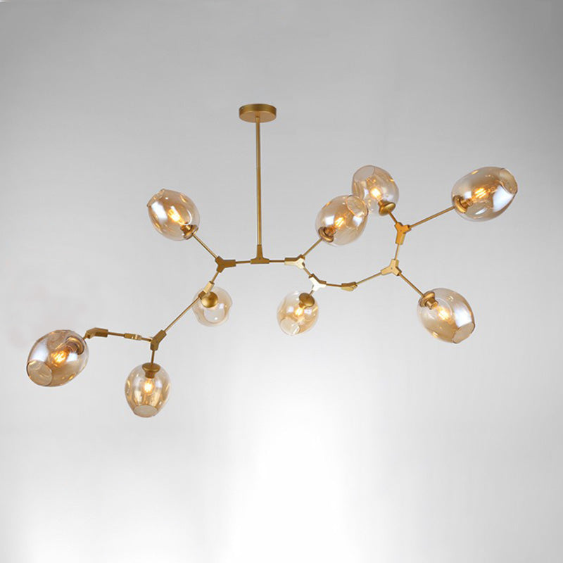 Lustre WOMO du milieu du siècle en verre coloré-WM2655