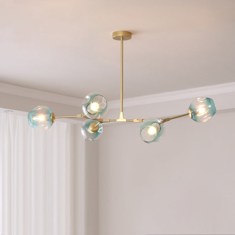 Lustre WOMO du milieu du siècle en verre coloré-WM2655