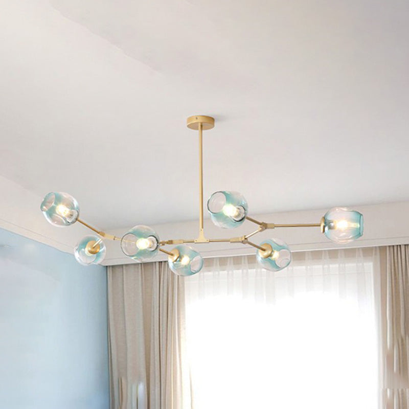 Lustre WOMO du milieu du siècle en verre coloré-WM2655