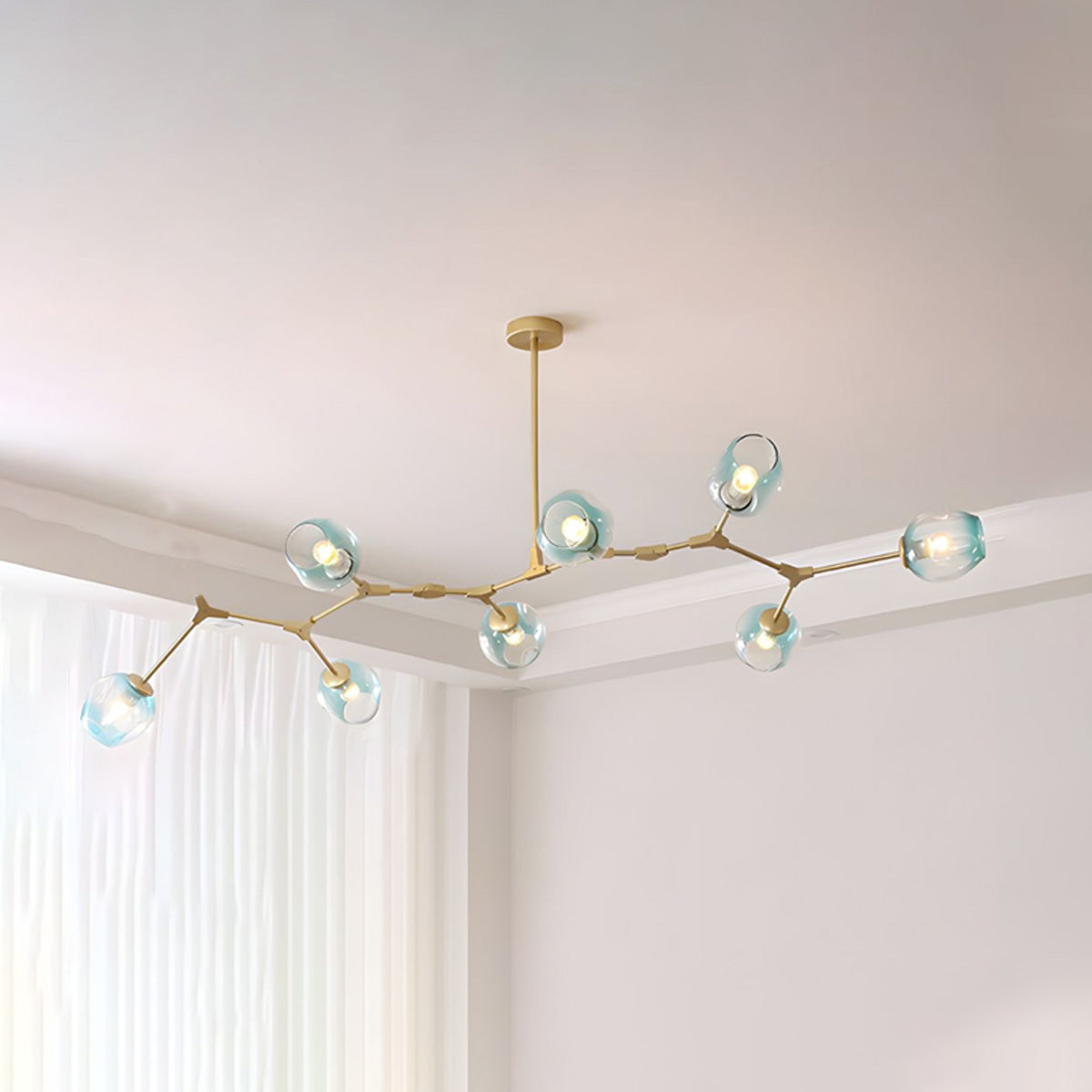 Lustre WOMO du milieu du siècle en verre coloré-WM2655