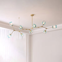 Lustre WOMO du milieu du siècle en verre coloré-WM2655