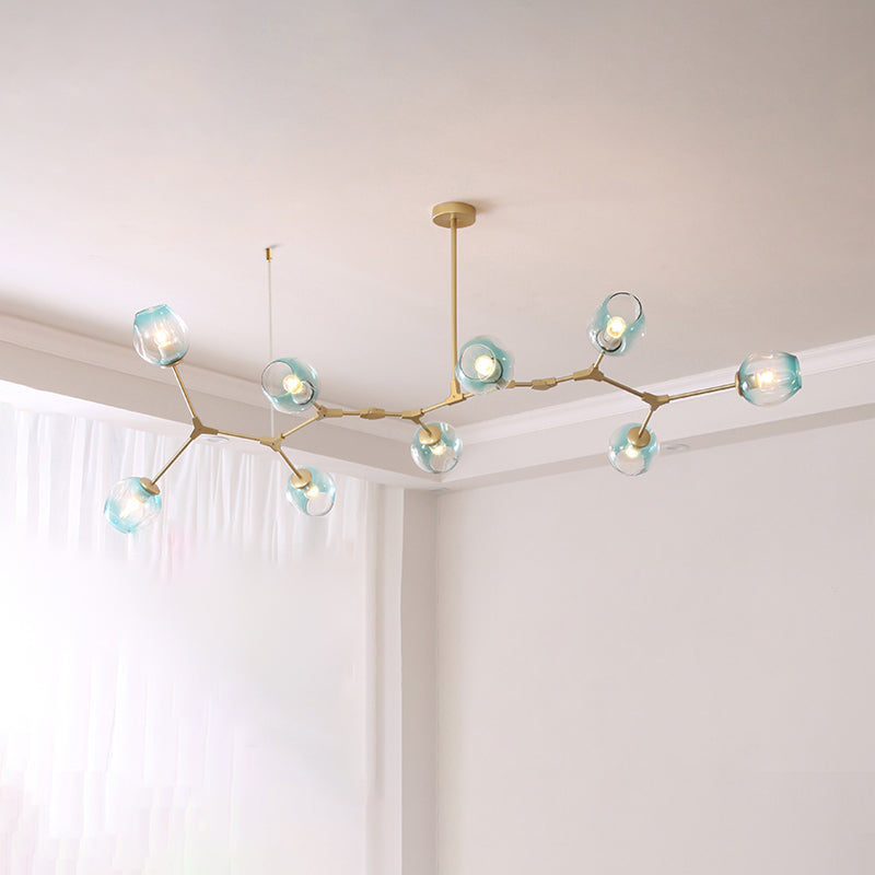 Lustre WOMO du milieu du siècle en verre coloré-WM2655