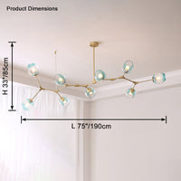 Lustre WOMO du milieu du siècle en verre coloré-WM2655