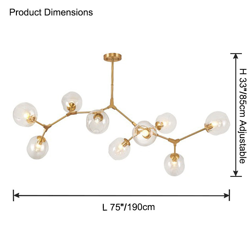 Lustre WOMO du milieu du siècle en verre coloré-WM2655