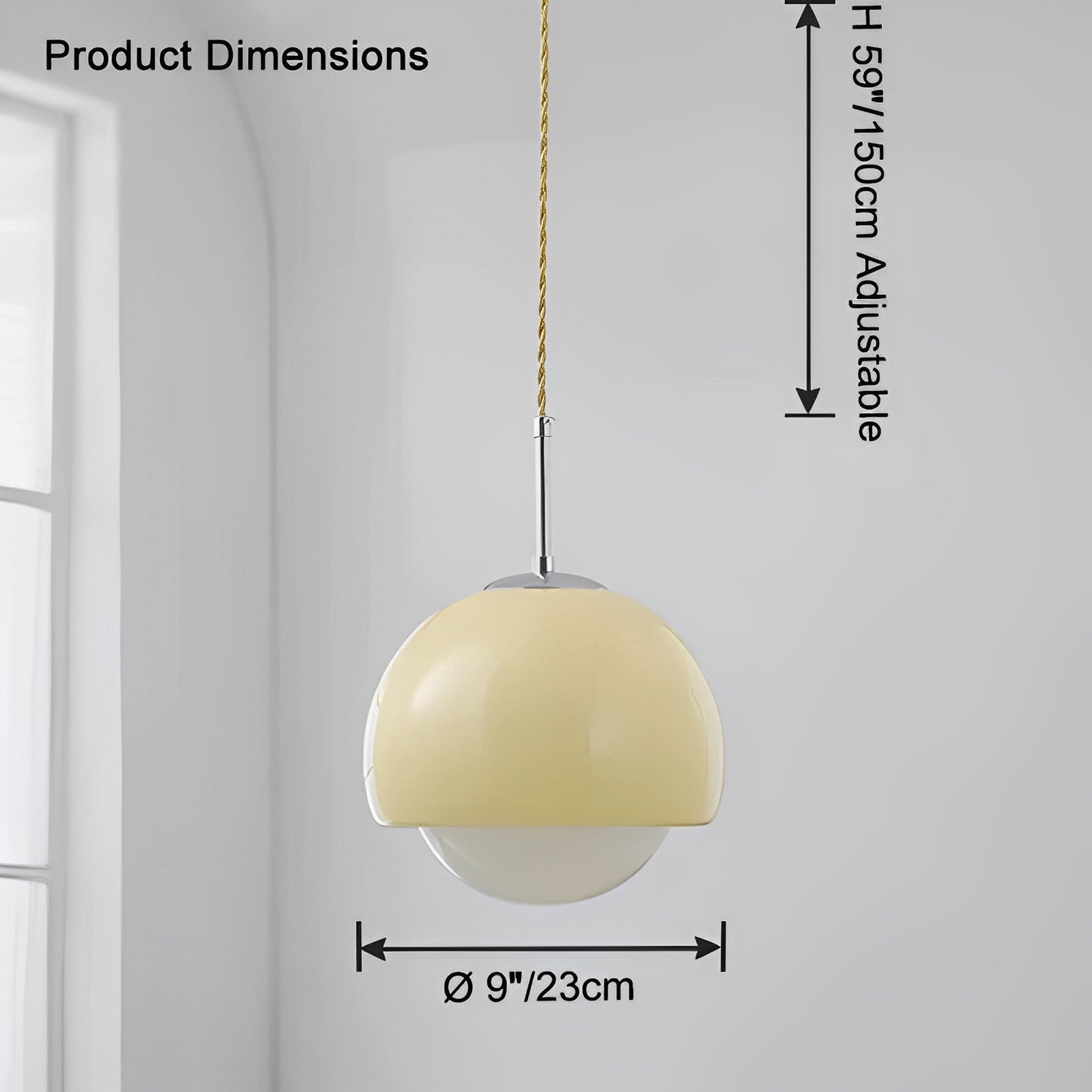 WOMO Globus Glas Hängelampe-WM2658