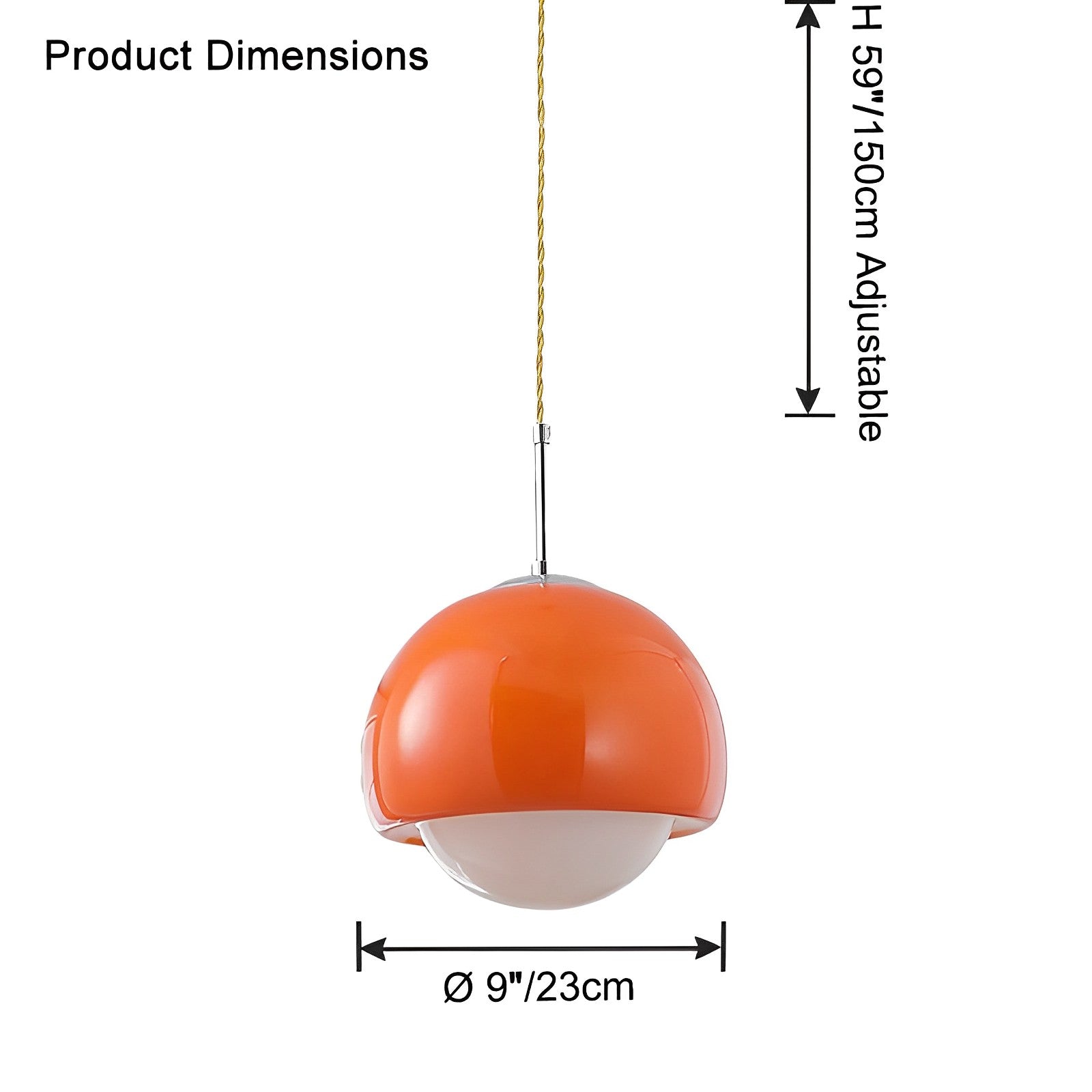 WOMO Globus Glas Hängelampe-WM2658