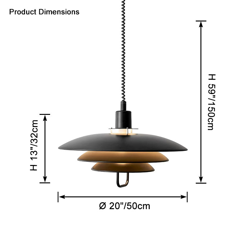 WOMO Dänische Pendelleuchte „Rise and Fall-WM2663