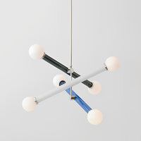 Lustre WOMO coloré avec globe Sputnik WM2670