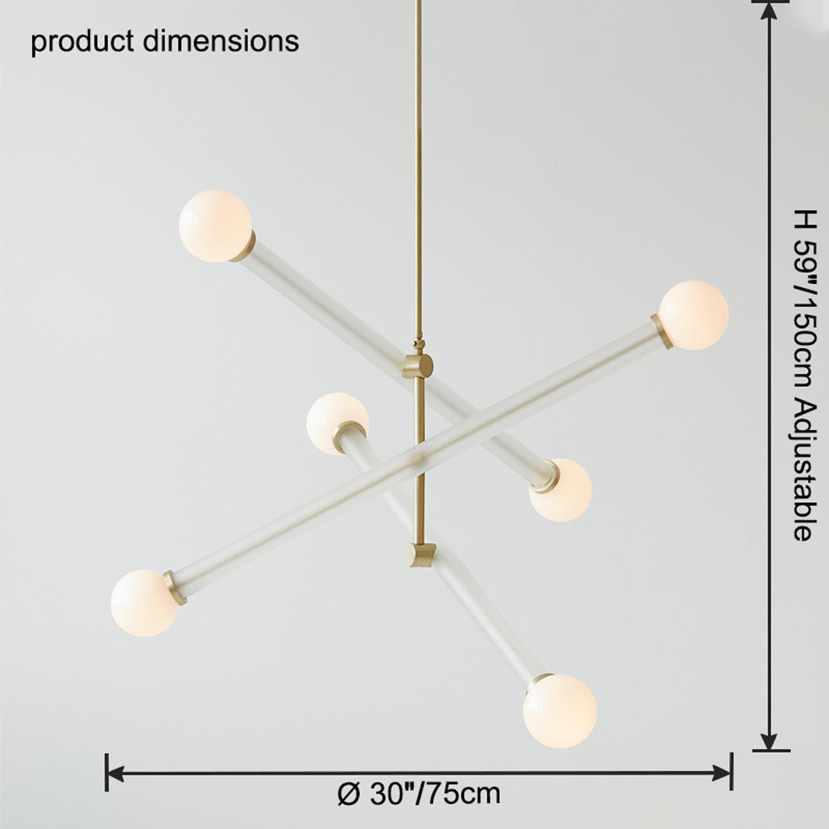 Lustre WOMO coloré avec globe Sputnik WM2670