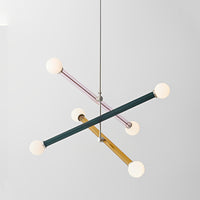 Lustre WOMO coloré avec globe Sputnik WM2670